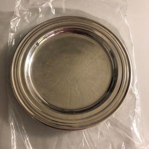 Vintage Stainless Steel Serving Tray and Cups Set